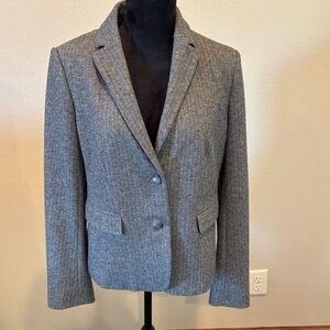 Ann Taylor Gray Blazer with Notched Lapel,size 12,CareerWear Professional Office